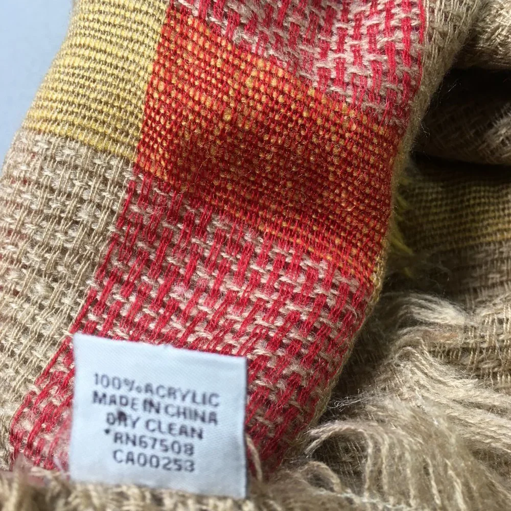 Anne Klein Scarf Womens Red Brown 47
